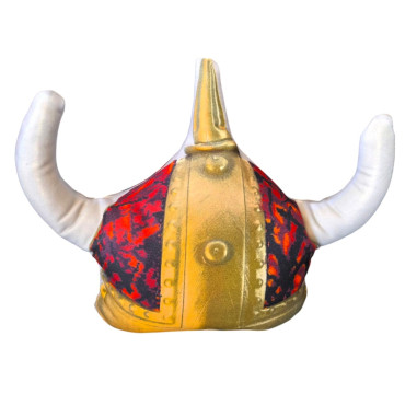 ALMOHADA - CASCO VIKINGO ROJO