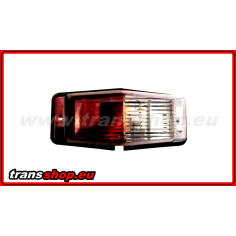 DUBBELE BRANDERLAMP, OUTLINE-LAMP MET TWEE LAMPEN, WIT EN ROOD