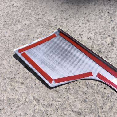 Parrilla cromada inoxidable en relieve para...