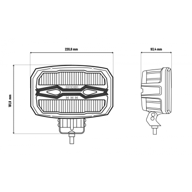 L3443 LED KOPLAMP X-SPIDER NINJA ovaal