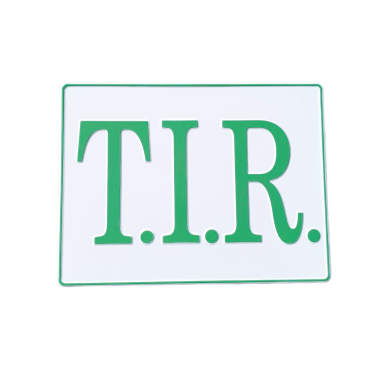 PLACA TIR RELIEVE BLANCA Y VERDE