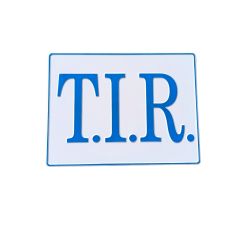 TARGA TIR IN RILIEVO, BIANCA E BLU