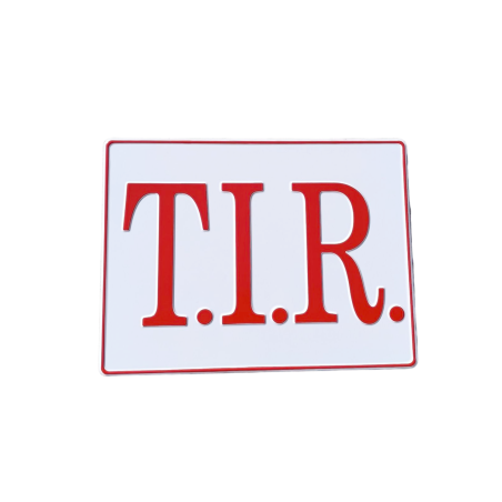 DOMBORÍTOTT TIR TÁBLA, FEHÉR ÉS PIROS