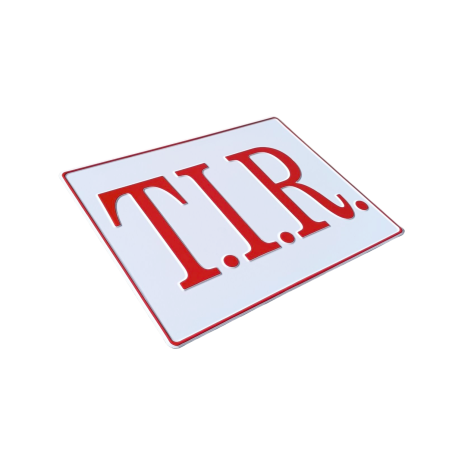 RELIËF TIR-PLAAT, WIT EN ROOD