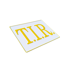 PLAQUE TIR GAUFREE BLANCHE ET JAUNE 2