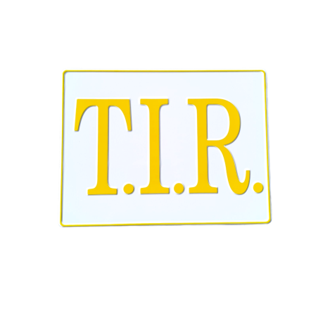 PLAQUE TIR GAUFREE BLANCHE ET JAUNE