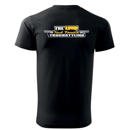 FEKETE "THE TRUCK FAMILIA TRUCKSTYLING" PÓLÓ T-SHIRT PT