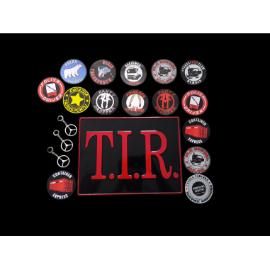 Outletset - TIR-plaat, sleutelhangers, stickers