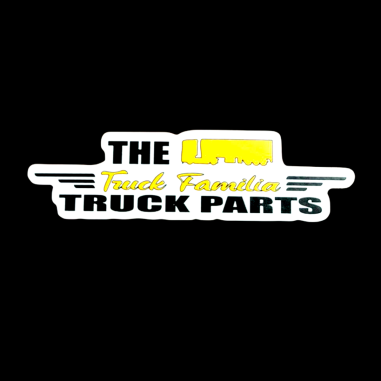STICKER "THE TRUCK FAMILIA" 12 CM WIT