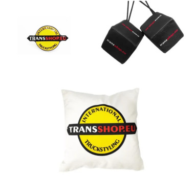 PRODUCT SET: PILLOW + DICE + PIN TRANSSHOP