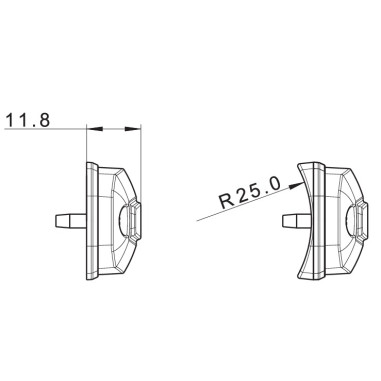 FT-079 C LED DARK RED MARKER LAMP