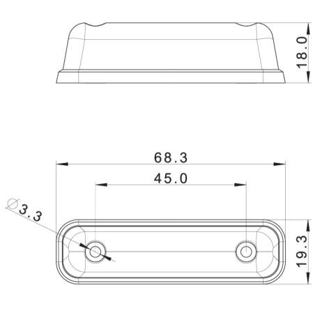 FT-081 B LED DONKERWITTE MARKERINGSLAMP