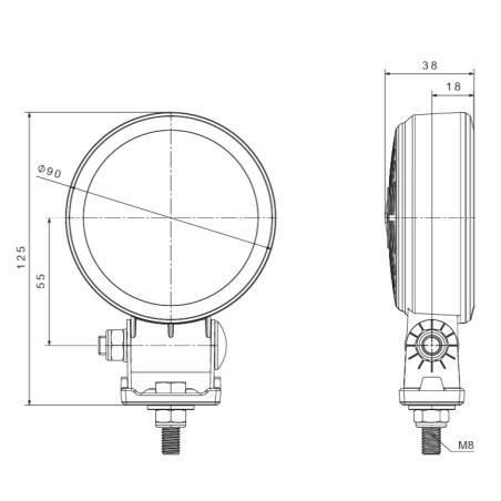 LAMPADA DA LAVORO SOTTILE A LED FT-365
