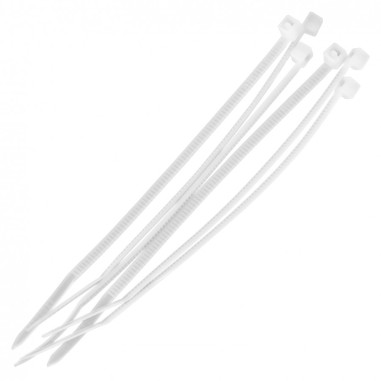 KÁBELKÖTEGELŐK FEHÉR 7,6x500mm 100 DARABOS KÉSZLET