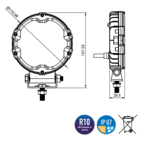 Lámpara de trabajo X-SPIDER 3 L0196