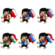 PRODUCTSET: 6X TROLSTICKER 8CM