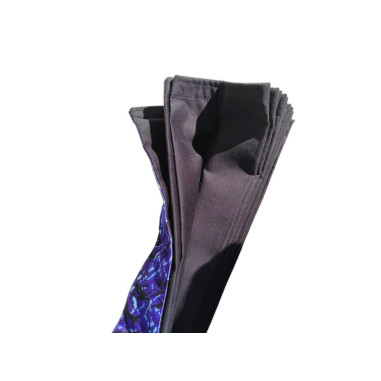 DEENSE SET: BLAUWE PLUCHE GORDIJNEN + ROLLEN +...