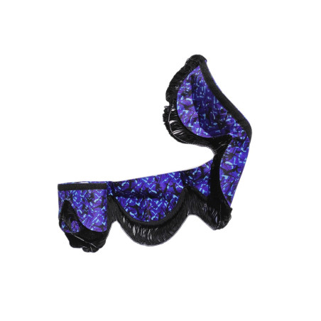 SET DANESE: TENDE IN PELUCHE BLU + ROTOLI + CUSCINO + DADI