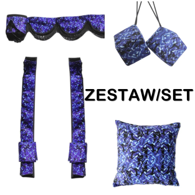 CONJUNTO DANÉS: CORTINAS DE FELPA AZUL + ROLLOS...