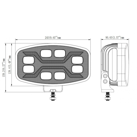 ZESTAW: RURA DACHOWA DO DAF XG+ + 4x LAMPA DALEKOSIĘŻNA