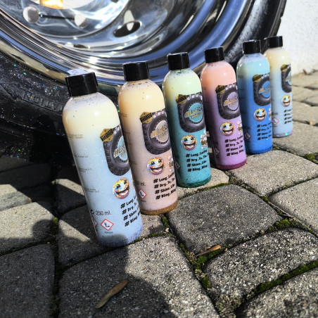 LvLUp TIRESHINE MULTICOLOR SPARK GLITTER 250ML PREPARAZIONE PER LA CURA DEI PNEUMATICI