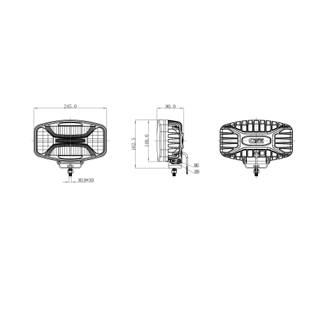 SET: 6x OZZ X01 P LED ALOGENI A DOPPIO COLORE A LUNGO RAGGIO