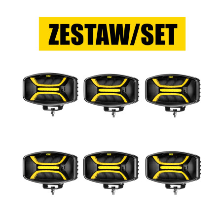 SET: 6x OZZ X01 P DUAL COLOR HALOGEN LONG-RANGE LED