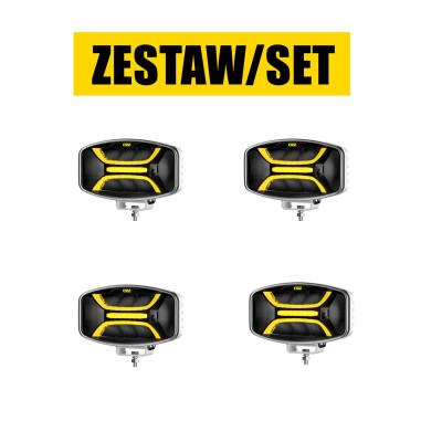SET: 4x OZZ X01 P WHITE DUAL COLOR HALOGEN LONG-RANGE LED