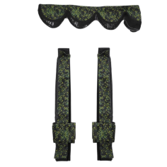 SET DANESE: TENDE IN PELUCHE VERDI + ROTOLI + CUSCINO + DADI 2