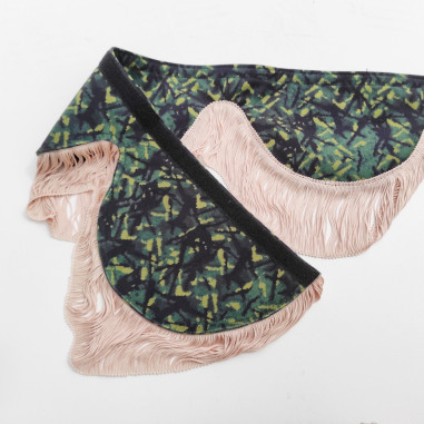 ENSEMBLE DANOIS : RIDEAUX EN PELUCHE VERTE +...