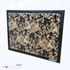 PRINTBORD MET BRUINE DEENSE PLUCHE