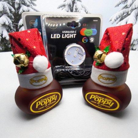 POPPY CHRISTMAS VANILJ SET: 2X LUFTFRÄSCHARE, 2X BELYSNING, 2X JULEMÖSSA