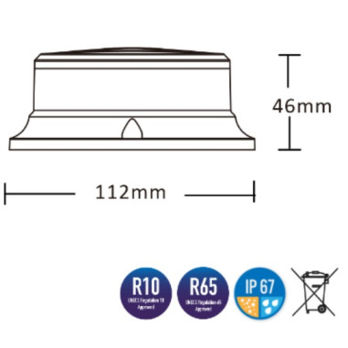 PICO LED BLJESKALICA S MAGNETOM 12/24V NISKA...
