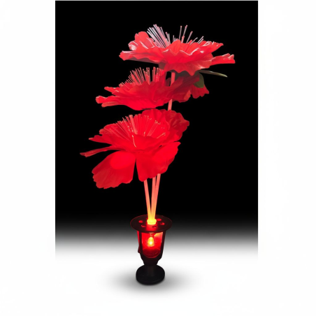 FIORE ILLUMINATO ROSSO PER INTERNI USB/USB-C