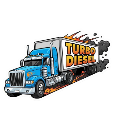 KLISTERMÄRKE "TURBO DIESEL" 8X5,3CM