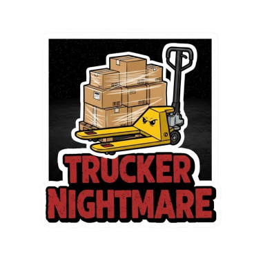 NAKLEJKA "TRUCKER NIGHTMARE" 8X7,4CM