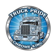 AUTOCOLLANT "TRUCK PRIDE CHROME KING" 8 CM