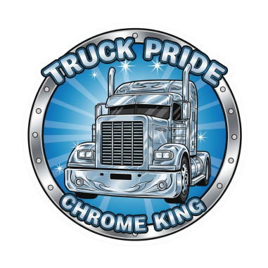 KLISTERMÄRKE "TRUCK PRIDE CHROME KING" 8CM