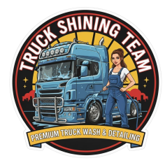 STICKER "TRUCK SHINING TEAM PREMIUM TRUCK WASH" 8CM