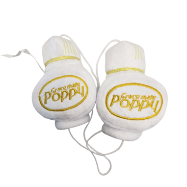 "POPPY" PLÜSS FEHÉR ÜVEGEK (2 DARAB)