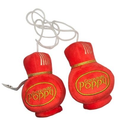 "POPPY" PLUSZOWE BUTELKI CZERWONE (2 ELEMENTY)