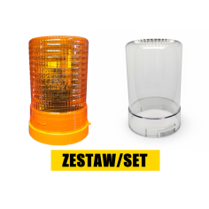 SET: HELLA KL710 FLITSLAMP + DECORATIEVE TRANSPARANTE...
