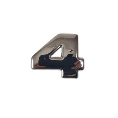 SCANIA R 04-18 emblem "4" letter cover chrome stainless