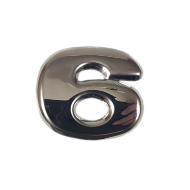 SCANIA R 04-18 emblem "6" letter cover chrome stainless