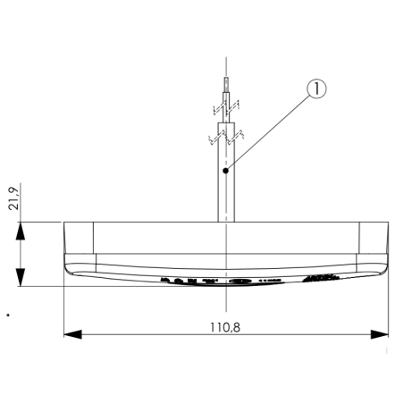 LAMPADA DI INGOMBRO A LED ARANCIONE CON RIFLETTORE