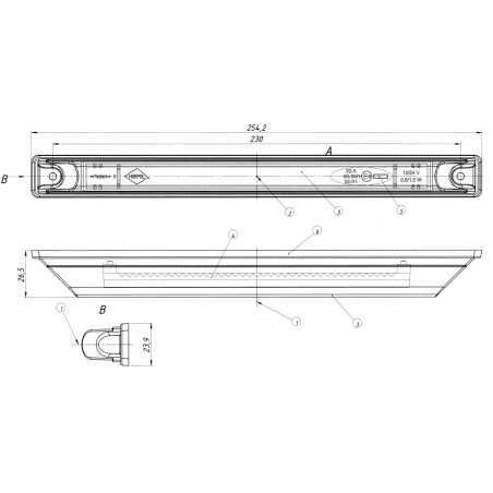 PILOTO LED ROJO CON REFLECTOR