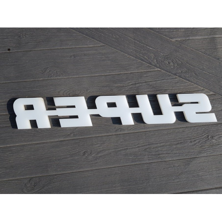 S-U-P-E-R KUNSTSTOF EMBLEEM SCANIA SUPER