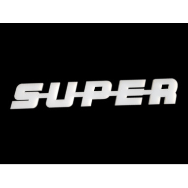 S-U-P-E-R plastic emblem SUPER letters Scania