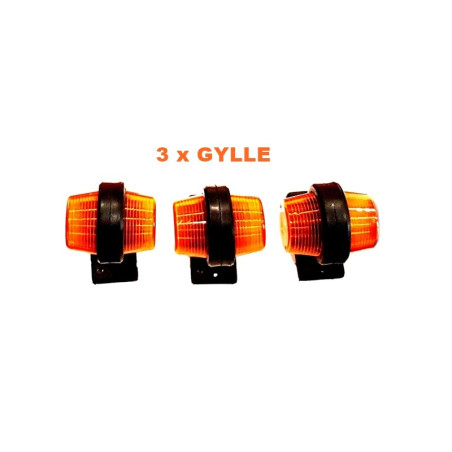 3x GYLLE ORANGE UNDER BUMPER PLATE