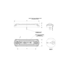 Lampada di segnalazione su base diritta in gomma bianca... 2